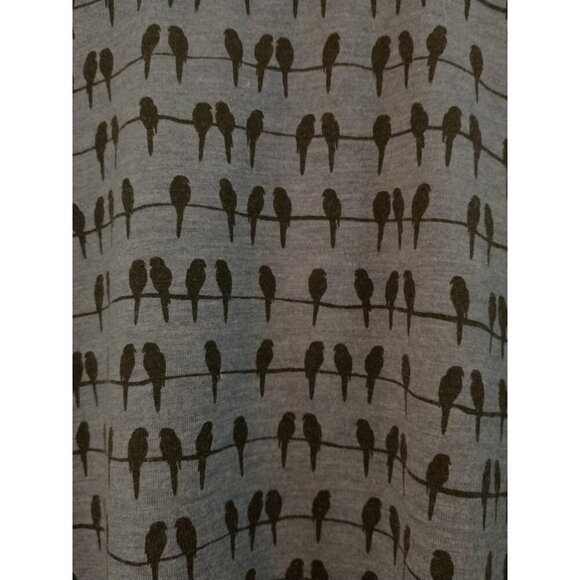 Jane And Delancey Pullover V-Neck Tunic Oversized Birds On Wire Blue Navy - 2X - Picture 6 of 8